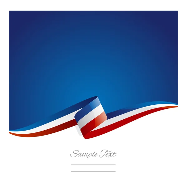 Nouveau ruban drapeau abstrait France — Image vectorielle