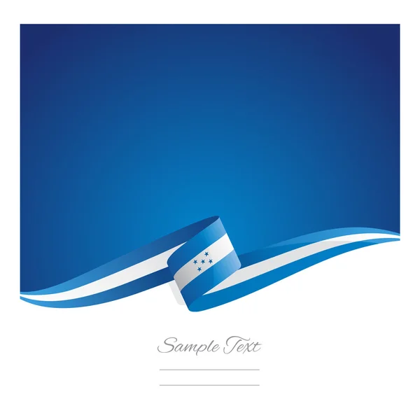 Nouveau ruban drapeau abstrait Honduras — Image vectorielle
