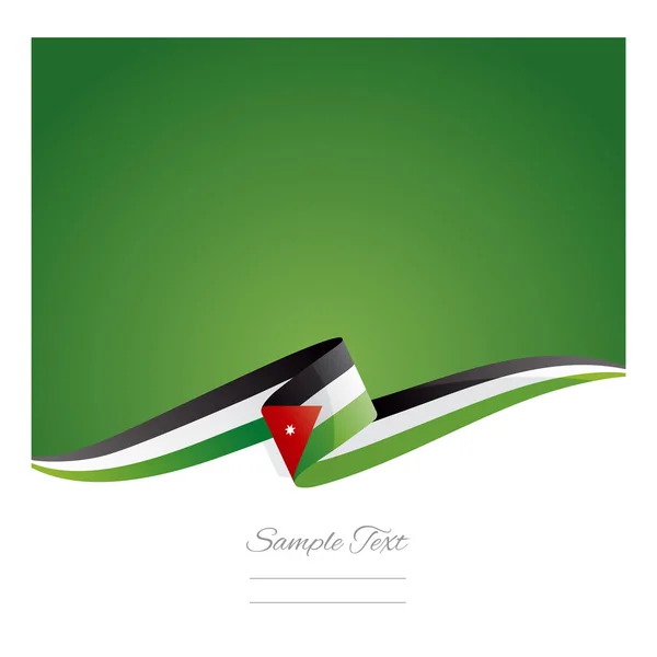 New abstract Jordan flag ribbon — Stock Vector