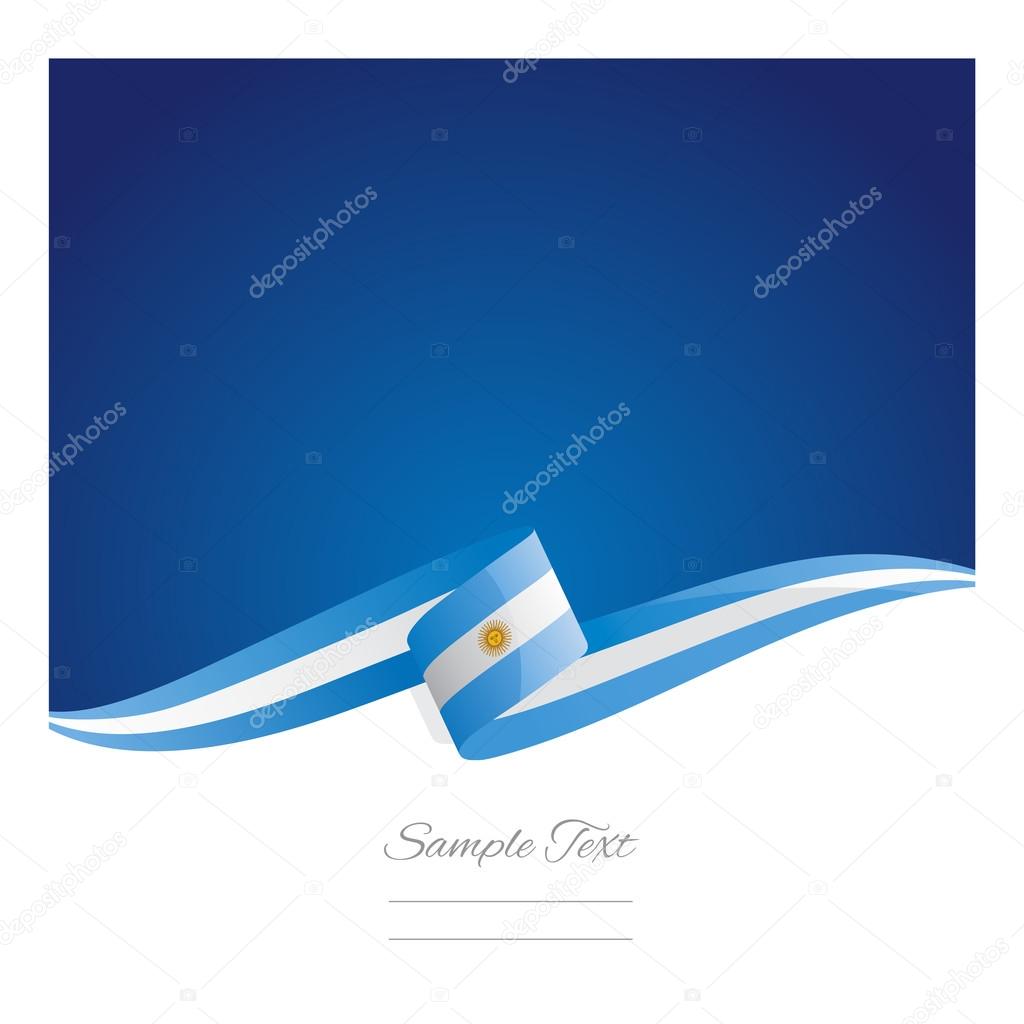 New abstract Argentinean flag ribbon