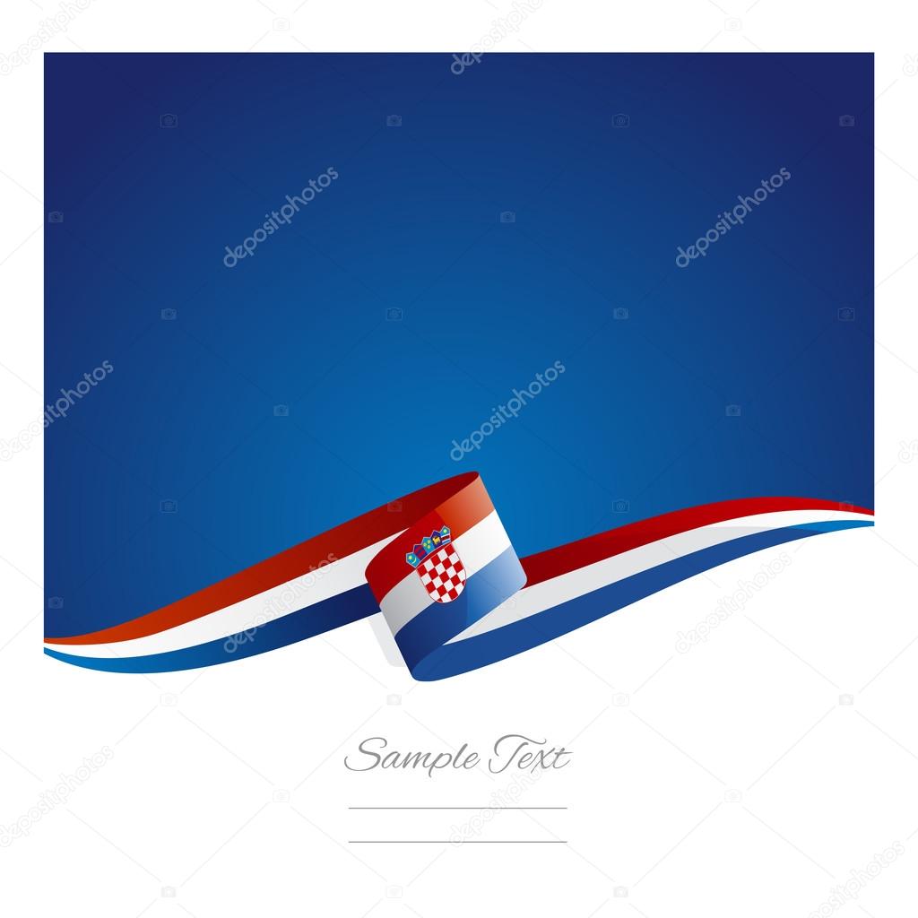 New abstract Croatia flag ribbon