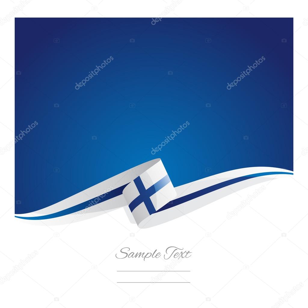 New abstract Finland flag ribbon