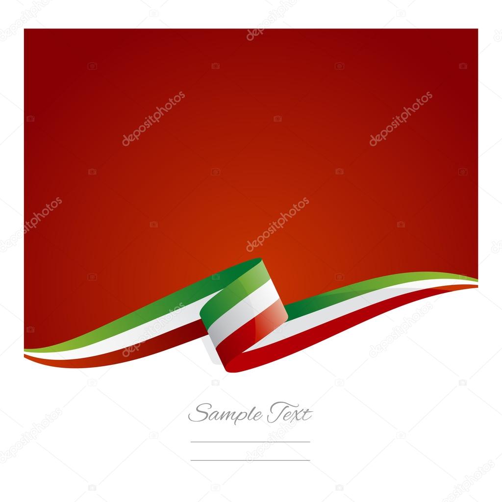 New abstract Italy flag ribbon
