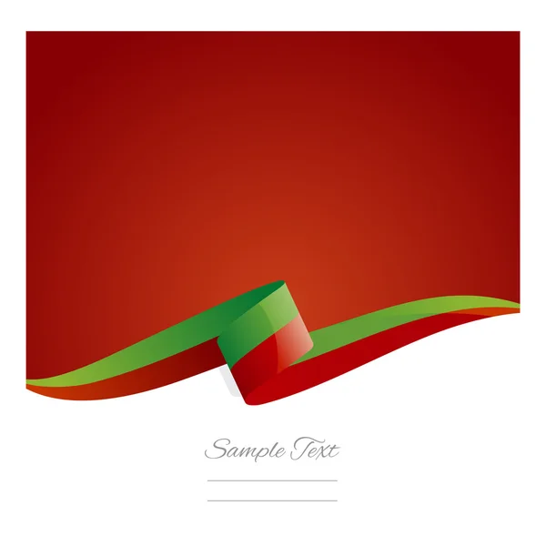 New abstract Portugal flag ribbon — Stock Vector