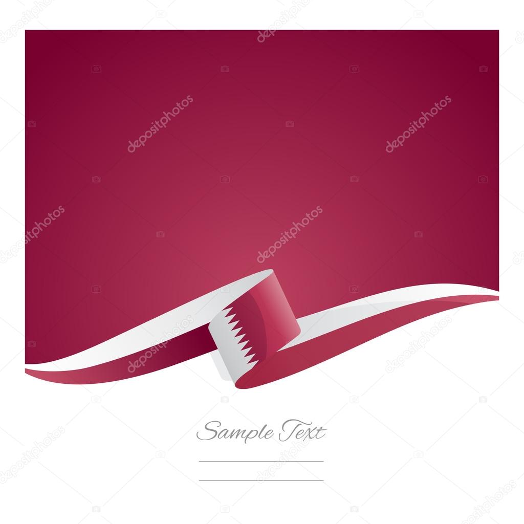New abstract Qatar flag ribbon vector