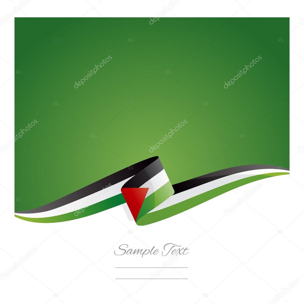New abstract Palestine flag ribbon