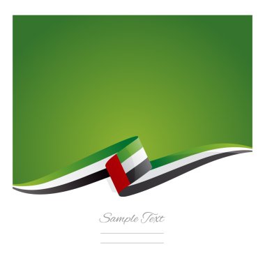 New abstract UAE flag ribbon clipart