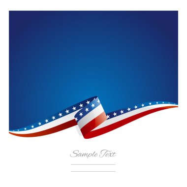 New abstract USA flag ribbon clipart