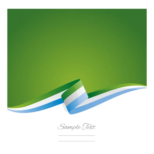 Nieuwe abstracte Sierra Leone vlag lint — Stockvector