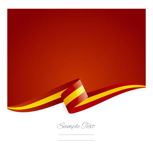 Nueva cinta de bandera abstracta de España — Vector de stock