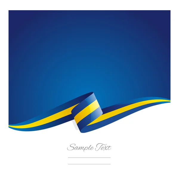 New abstract Sweden flag ribbon — Stock Vector