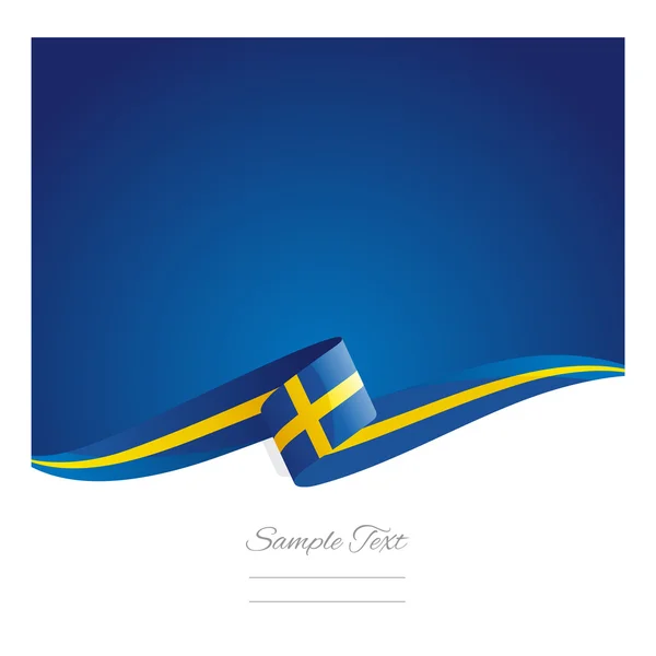 Nouveau ruban drapeau suédois abstrait — Image vectorielle