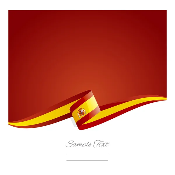 새로운 추상 스페인 깃발 리본 — 스톡 벡터