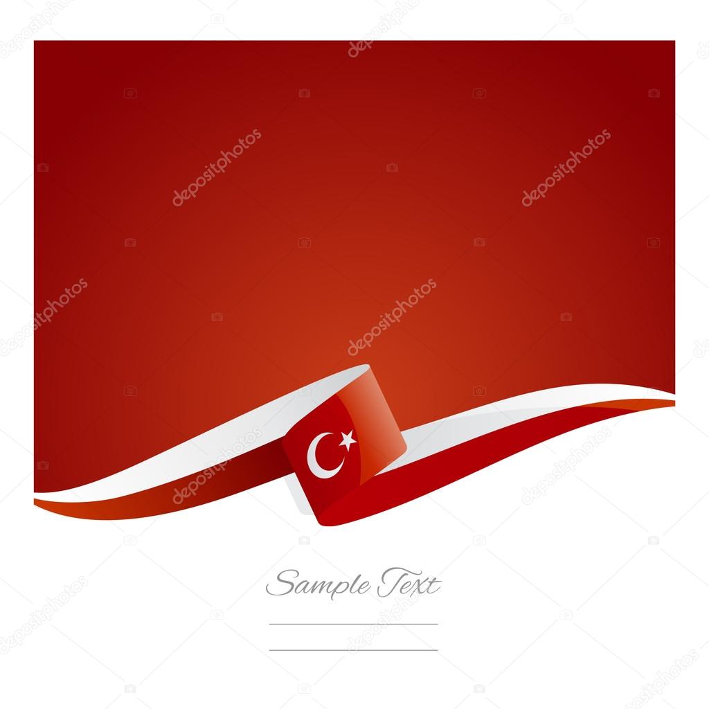 New abstract Turkey flag ribbon