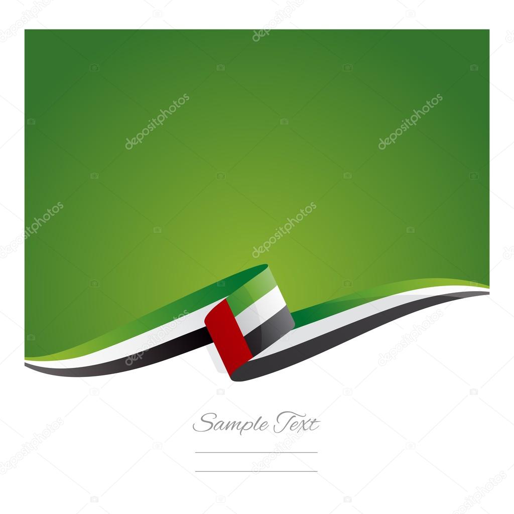 New abstract UAE flag ribbon