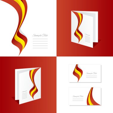 Soyut İspanya broşür broşür klasör kapak kartvizit