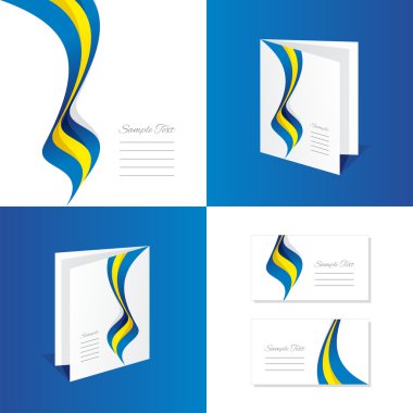 Soyut İsveç broşür broşür klasör kapak kartvizit