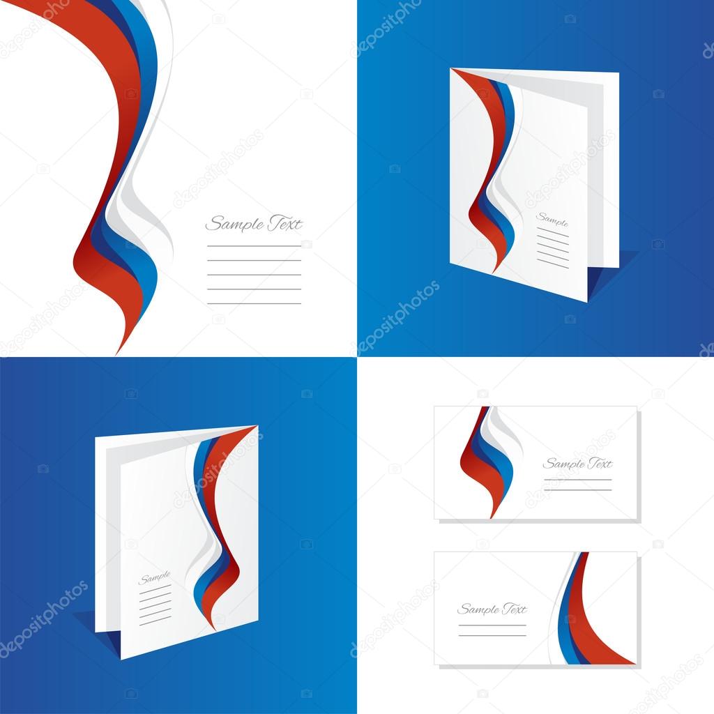 Abstract Russia brochure leaflet folder cover business card