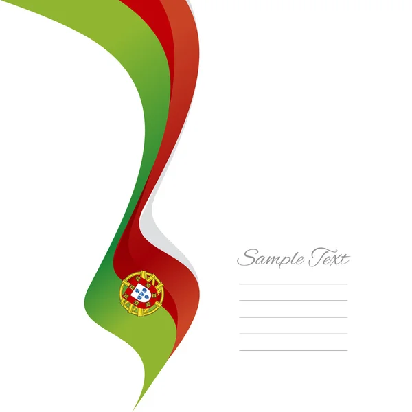 Abstract Portuguese left ribbon vector — Stock Vector