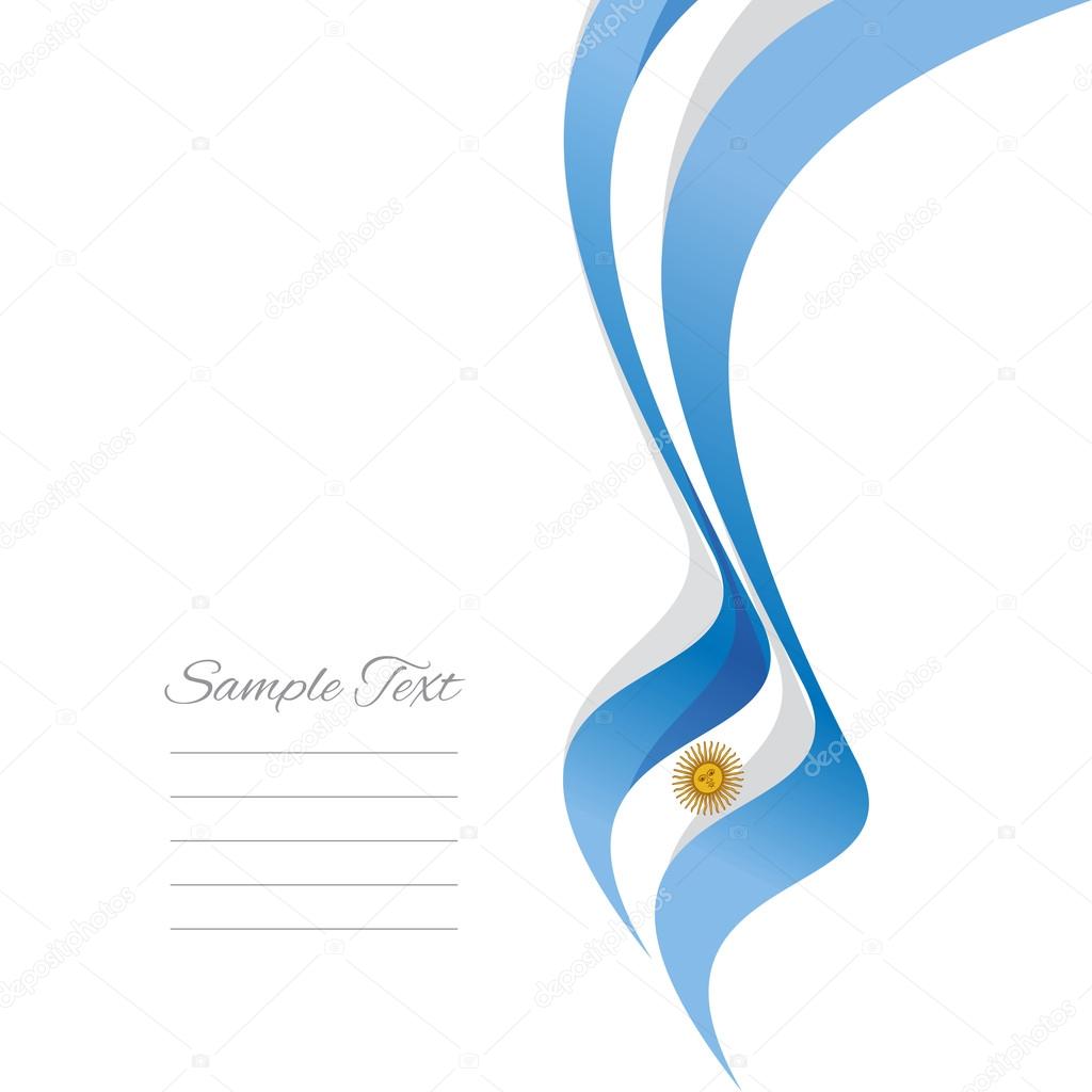 Abstract Argentinean right ribbon vector