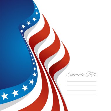 Soyut bize sol kapak mavi renkli vektör bayrak