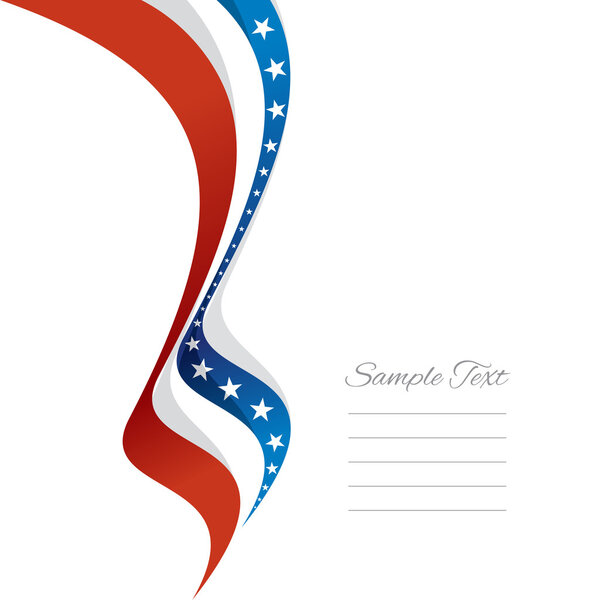 Абстрактный вектор правой ленты США
