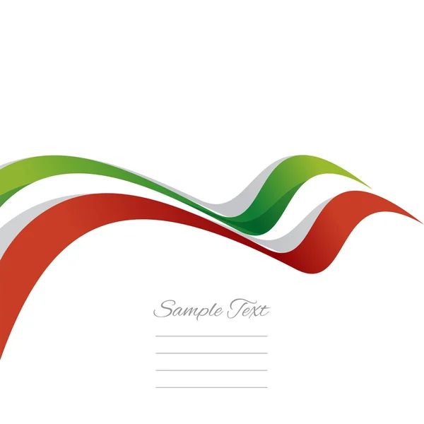 Copertina astratta Nastro italiano sfondo bianco vettore — Vettoriale Stock