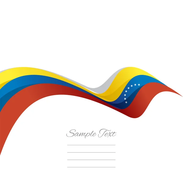 抽象的封面委内瑞拉丝带白色背景矢量 — 图库矢量图片