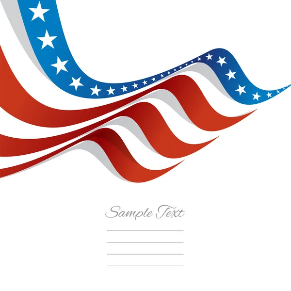 Resumen US flag top left cover vector — Vector de stock