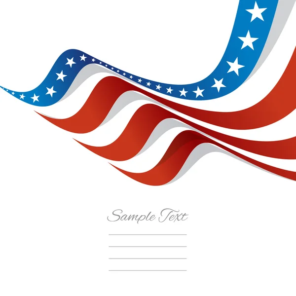 Resumen US flag top right cover vector — Archivo Imágenes Vectoriales