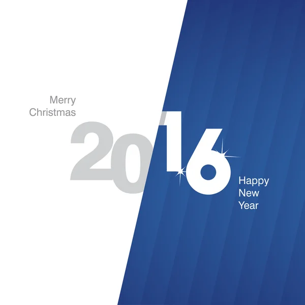 2016 新年灰色白青色の背景 — ストックベクタ