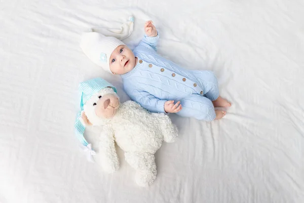 Bebê Feliz Cama Capuz Têxteis Roupa Cama Para Crianças Bebê — Fotografia de Stock