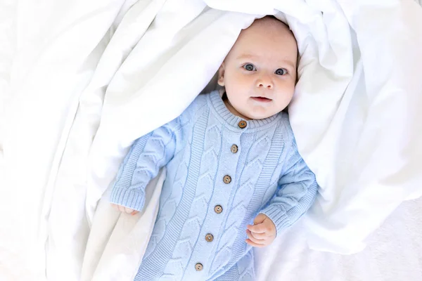 Baby Decke Babymorgen Textilien Und Babybett — Stockfoto