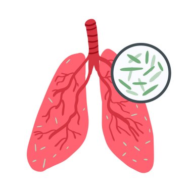 Dünya tüberküloz günü pankartı. Tüberküle maruz kalmış insan ciğerleri. Sağlık, önleme hastalıkları konsepti 