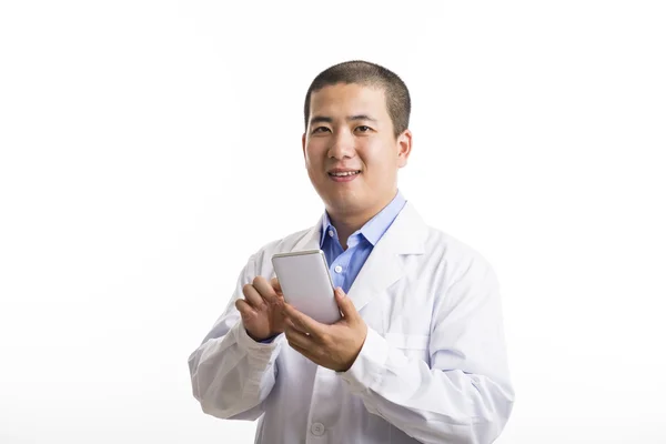 Jeune médecin isolé sur blanc — Photo