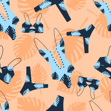 Güzel dikişsiz mayo deseni. Vektör illüstrasyonu.