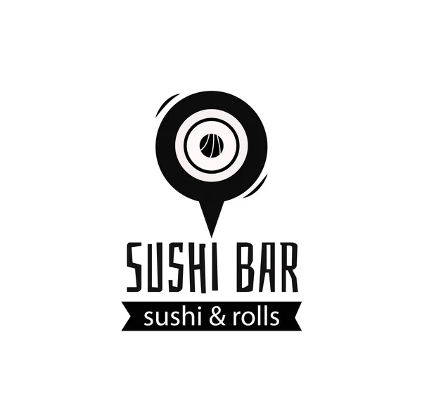 Sushi logo vetor ilustração — Vetor de Stock