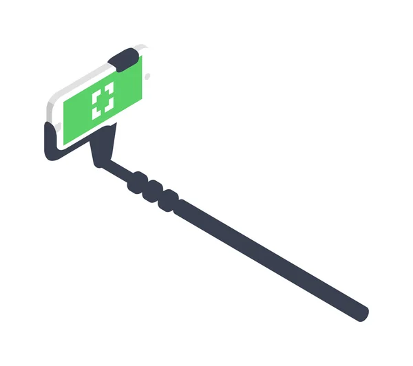 Selfie stick vector ilustración — Vector de stock