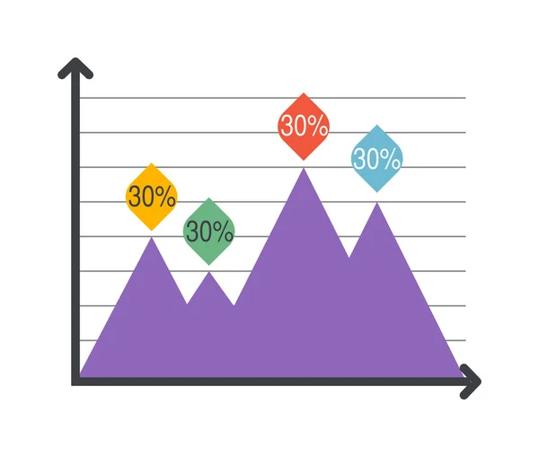 Infográficos vetoriais triangulares. Vários elementos de negócio — Vetor de Stock