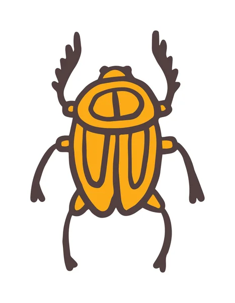 Egypt scarab beetle vector illustration — Stock Vector