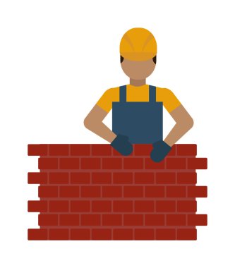 İnşaat işçisi vektör çizim