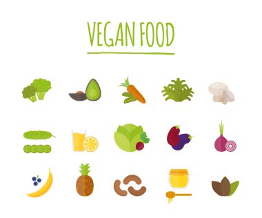 Vegan gıda vektör çizim