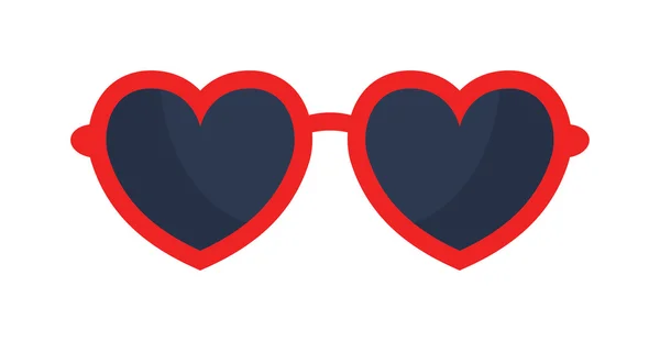 Vektorové srdeční brýle izolované na bílém pozadí. — Stockový vektor