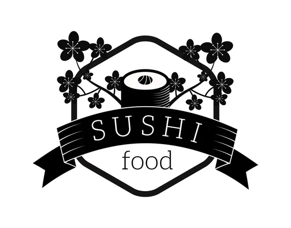 Sushi-logotypen vektor illustration — Stock vektor