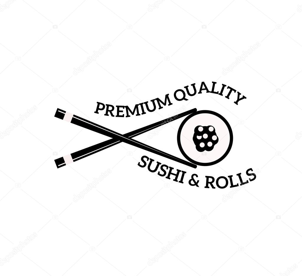 Sushi logo vector illustration. Sushi logo isolated on white background. Sushi logo vector icon illustration. Sushi logo isolated vector. Sushi logo silhouette