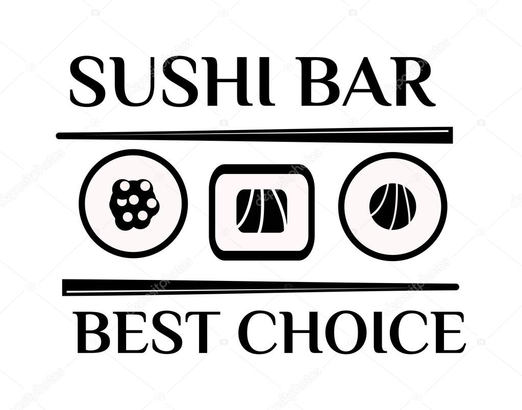 Sushi logo vector illustration