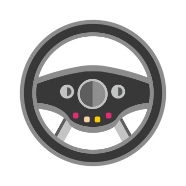 Spor araba dümen tekerlek vektörü