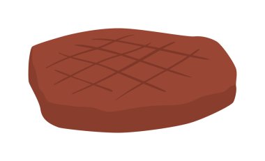 Beyaz arka planda ızgara et vektörü.