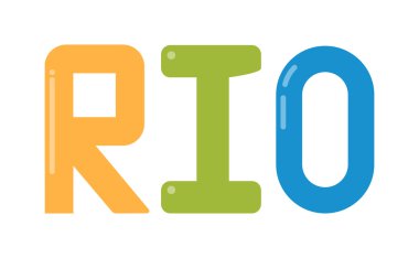 Rio olimpiyat logosu vektör illüstrasyon.