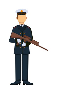 USA troop armed forces man with weapon illustration. clipart